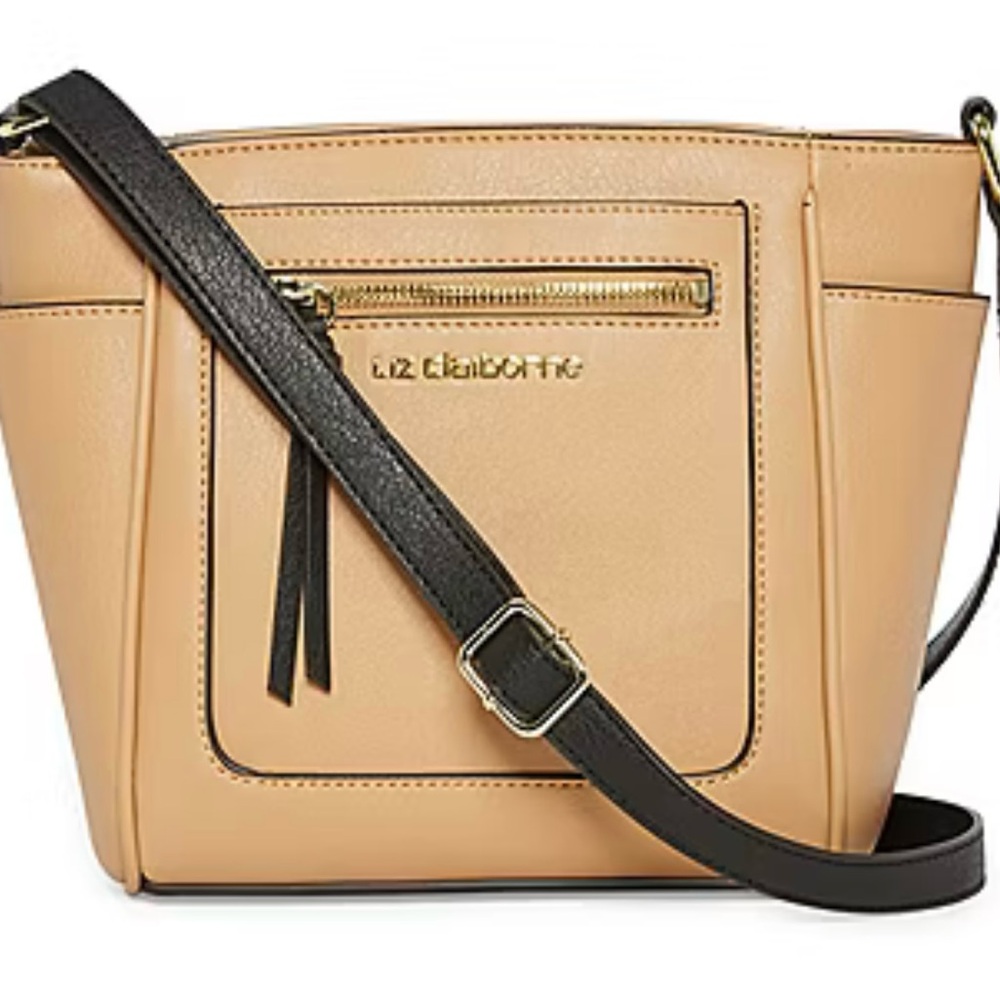 Liz Claiborne Beige and Black Crossbody Bag